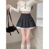 2024 New Women's Spring/Summer Cute Spliced Lace Edge Mini Skirt Sexy Bow Design Casual Y2K All Match A-line Black Pleated Skirt