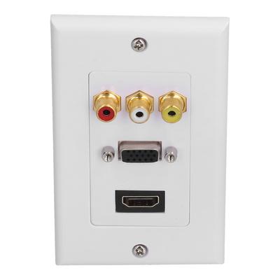 Audio Video Wall Socket ABS Wear Resistant Durable No Welding Required Integrated Multimedia Wall