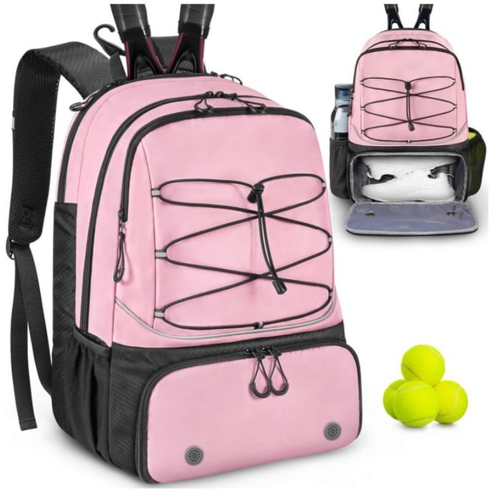 

з Вентильованим Відділенням для Взуття Тенісна Сумка Оксфорд Сумки для Ракеток Рюкзак для Піклболу Шкільний Студент бежевий