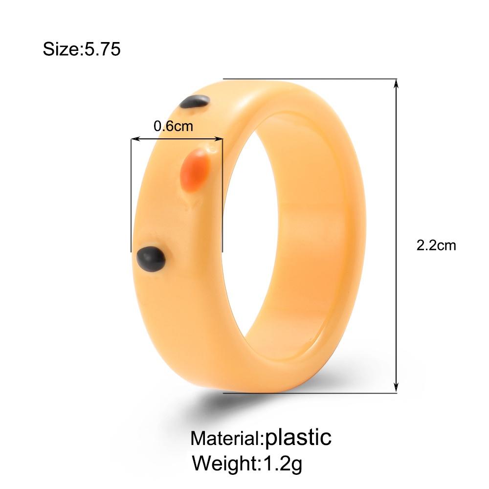 iF ME Personalized Colorful Resin Ring Frog Chicken Ring Unisex Accessories Jewelry