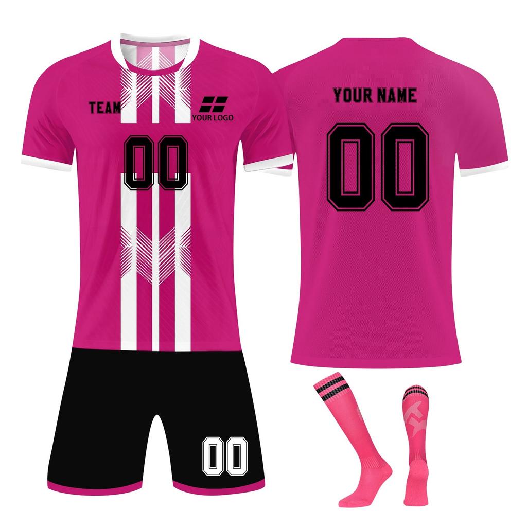 Personalisierte Shirts Kit Herren Mädchen mit Namen Nummer benutzerdefinierte Fußballtrikots für Jungen Trainingsanzug