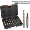 10-Piece High-Speed Steel Spiral Screw Extractor & Drill Bit Set