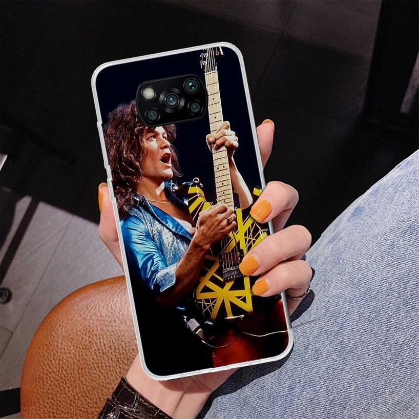 Eddie Van Halen Graphic Guitar Phone Case For Xiaomi Poco X7 X6 X5 Pro F7 Ultra Redmi 15C 15 13C 13 12C 12 10 10A 10C 9 9A 9C 9T