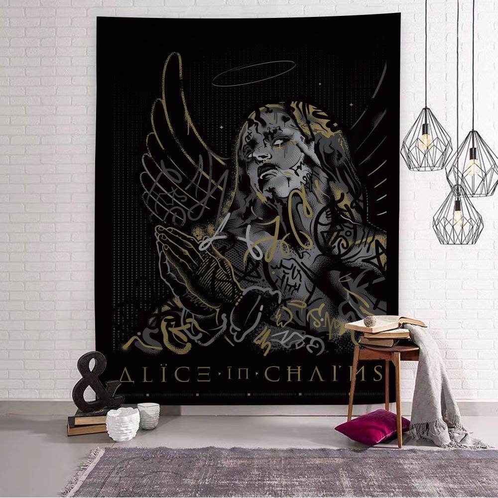 

Alice In Chains Band DIY Wall Tapestry Hanging Tarot Hippie Wall Rugs Dorm INS Home Decor 74x94cm(29x37in)
