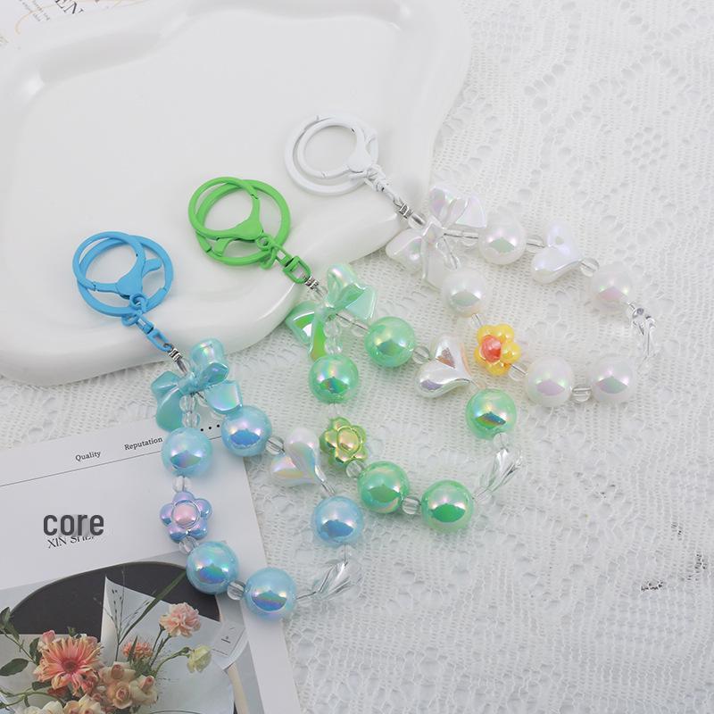 Buntes Blume Perlen Handy und Tasche Schlüsselanhänger Lanyard
