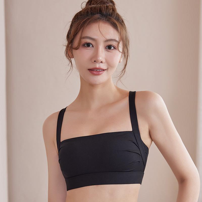 

Спортивное нижнее белье больших размеров, женская майка, высокопрочный противоударный бюстгальтер, одежда для бега, йоги, красивый фитнес-бюстгальтер без маркировки 4XL чёрный