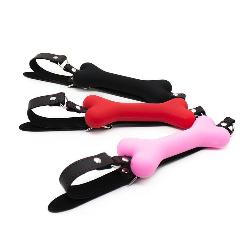 Mouth Gag Adult Toy Silicone Gag Stick Adjustable Adult Games Flirting Sex Toys Dog Bone Gag Fetish Sex Toy Valentine's Day