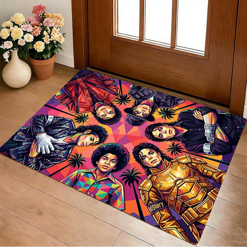 Michael Jackson Living Room Nonslip Area Rug Soft Carpet For Bedroom Gameoom Playroom Sofa Office Home Decor Doormat