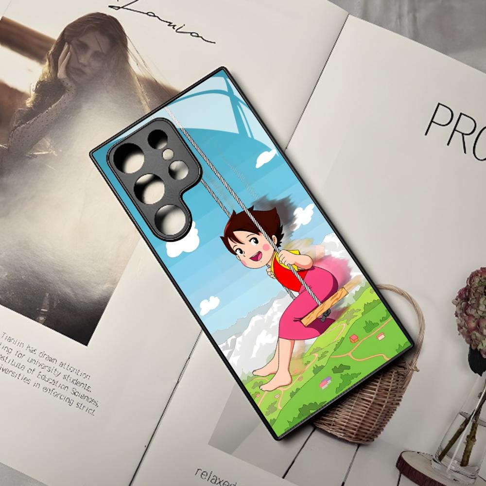 Heidi Cartoon Phone Case For Samsung Galaxy S26 S25 S24 S23 S22 S20 S21 Edge Ultra Plus Fe Colored Silver Cover