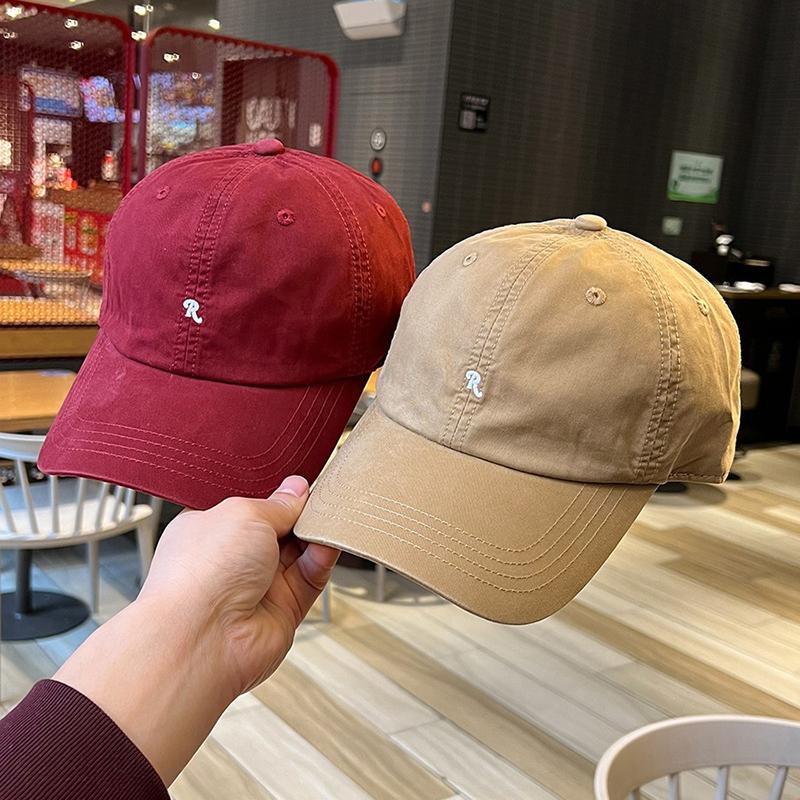 Şapcă de baseball cu literă R mică, pentru bărbaţi, femei, primăvară, vară, în aer liber, pălărie snapback cu cic de raţă, ocazional, hip hop, cu protecţie solară, pălării de camioner