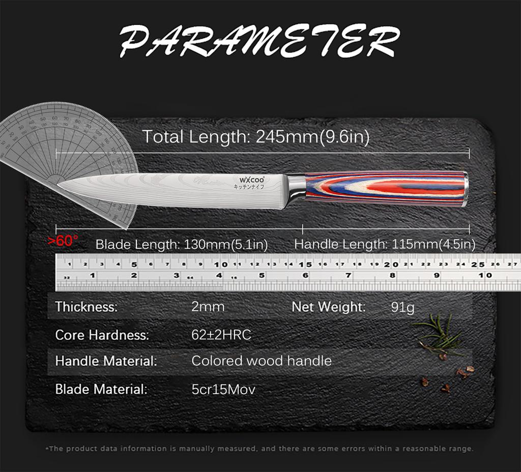 Kitchen Knives Laser Damascus Pattern Professional Chef Knife Japanese Santoku Knife Meat Vegetable Fruit Cooking Utility Knife