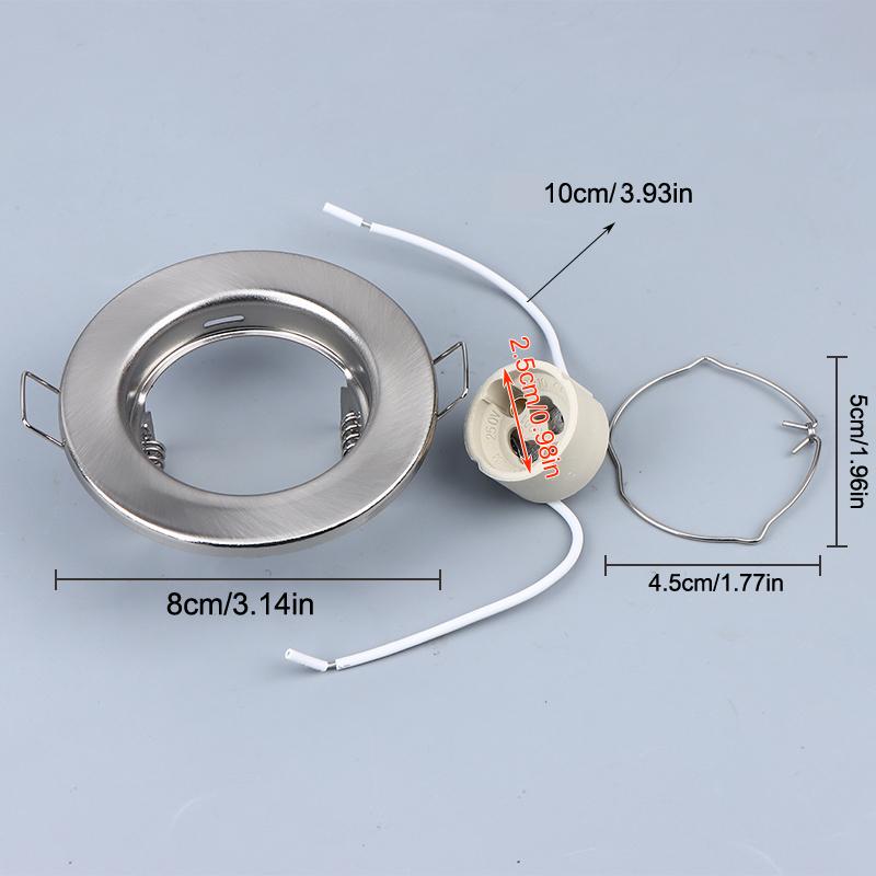 Led Downlights Frame Round Fixture Adjustable Downlight Led Holders Cutout For Mr16 Gu10 Bulb Holder Recessed Led Spot Light