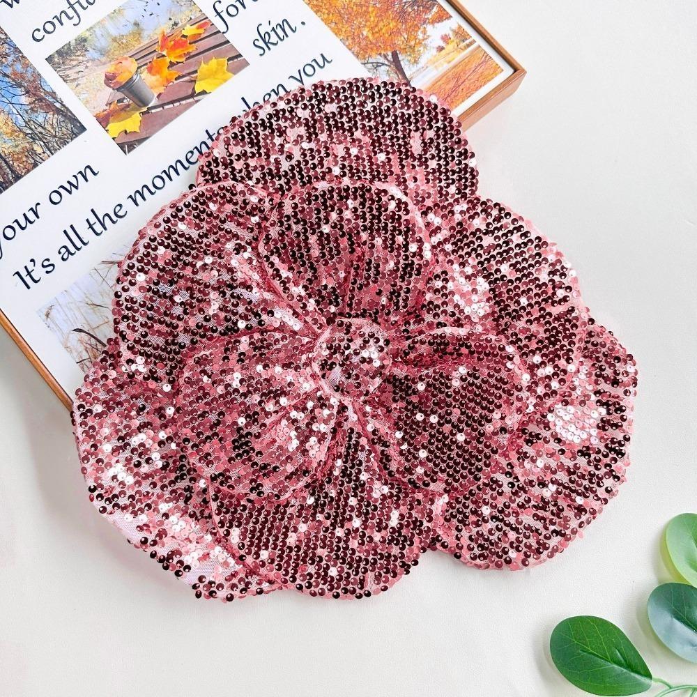 

New 3D Flower Shape Patch Large Sparkling Sequin Sewing Decals DIY Sewing on Patches Chest Flower Clothes Appliques розы красного