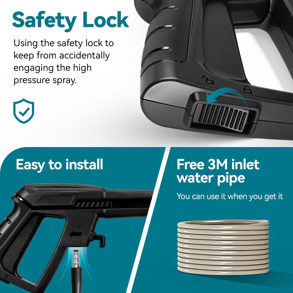 Yofidra High-Pressure Car Washer – Dual Water Intake (Self-Priming + Faucet) + All-in-One 0–180° Nozzle + Rich Foam Spray + 3-Axis Metal Pump