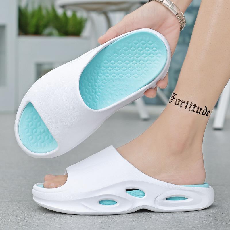 Step On Shit Slippers Fashionable Versatile Personality Thick Indoor Bathroom Non-slip Soft Bottom Comfortable Couple One-word Drag Tide Drag
