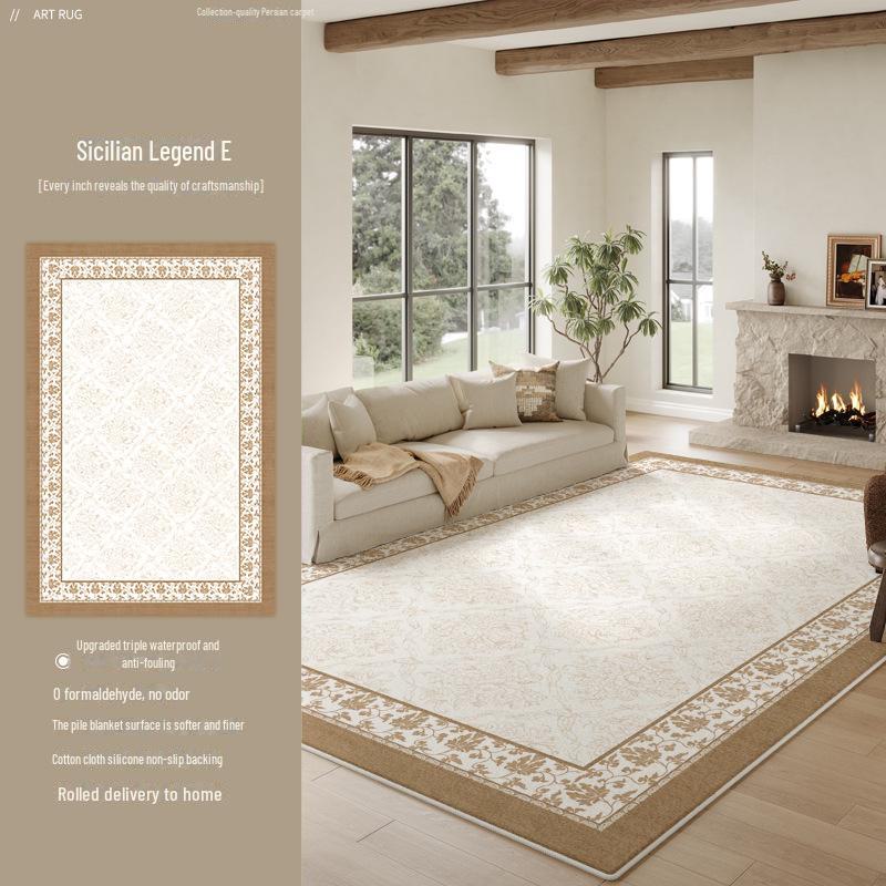 Bohemian Dirt-Resistant Living Room Carpet: Easy-Care, No-Wash 2025 High-End Light Luxury Sofa Blanket & Bedroom Floor Mat
