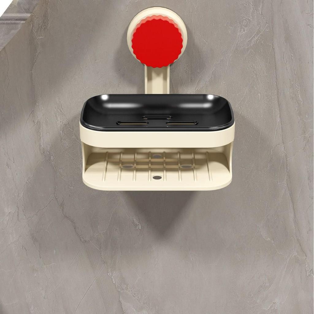 Wall-Mounted Suction Cup Soap Dish: Quick-Drying, Non-Slip, No-Punch Installation