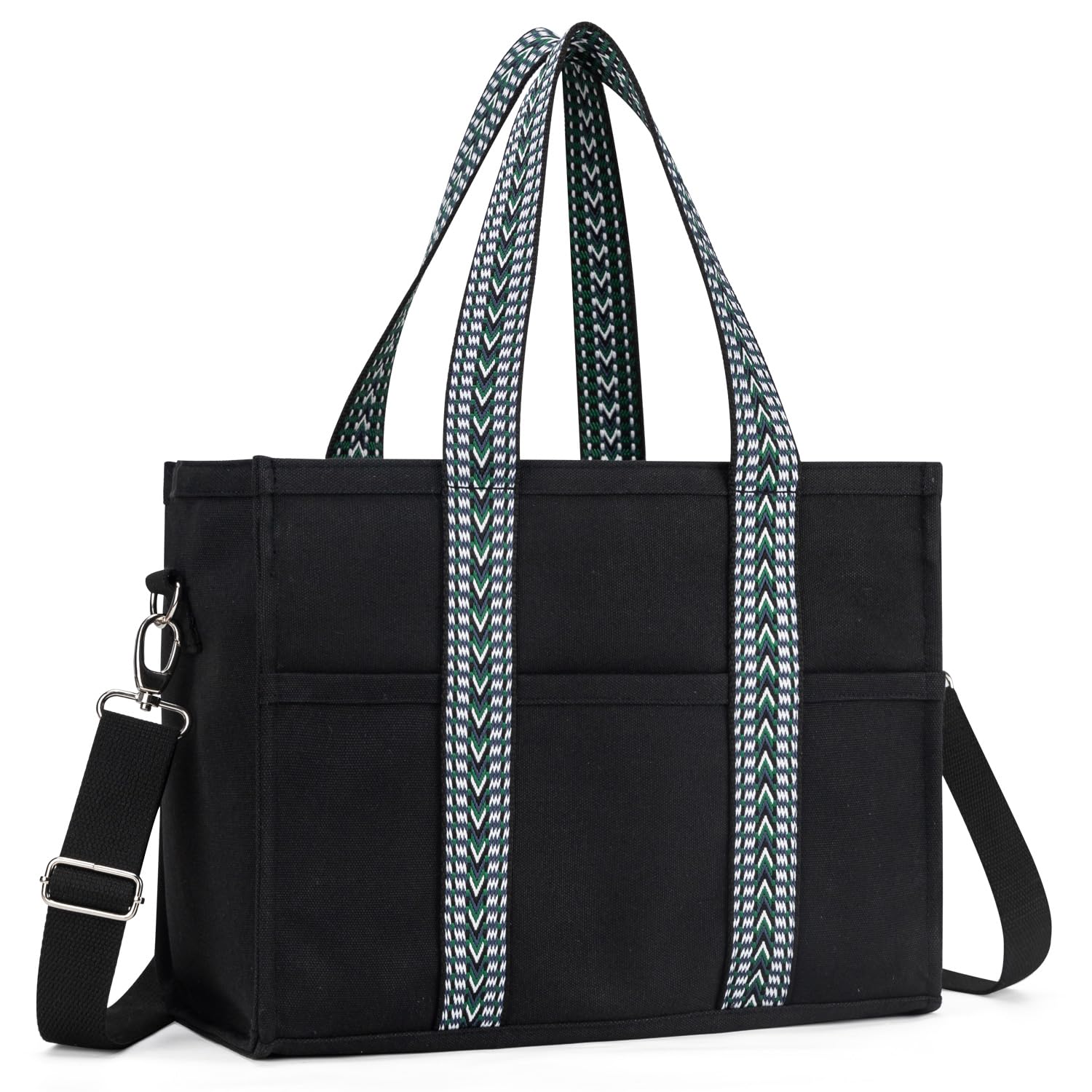 

Yukiyumi Women s Canvas Tote Bag, 2-Piece Set, A4 Size, Large Capacity, Dividers, Freestanding, ShoulderCrossbody, 2-Way, Perfect for Commuting,