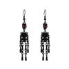Ganzkörper Skelett Rotes Auge Hängende Ohrringe Gothic Halloween Thema Lange Quaste Ohrschmuck für Damen Party Street Punk Passender Schmuck