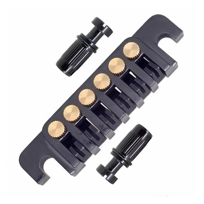 Replacement 6 String Electric Guitar Bridge Vintage 6 Style Stopbar Tailpiece