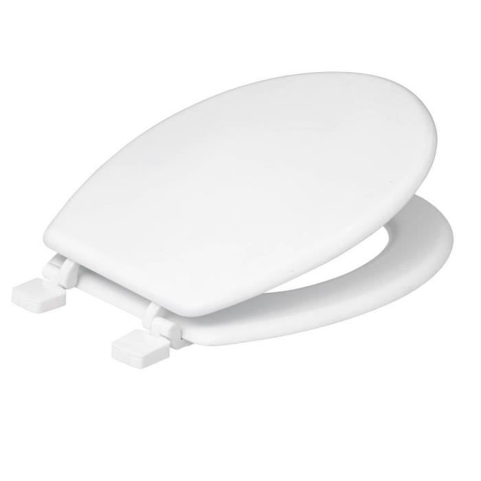 Abattant WC - Colors Uni Blanc - HDF - Dimensions 36x48 Cm - Universel