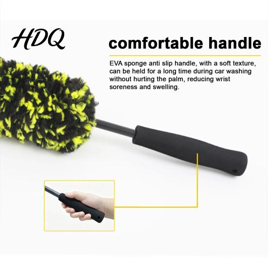 Car Detailing Accessories 1/2/3Pcs Microfiber Wheel Barrel Brush No Scratch Cleaner with Tire Maintenance Brush Ergonomic Handle Rim Cleaning