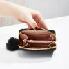 New single zipper short women's wallet fashionable and simple love hairball clutch bag, one piece