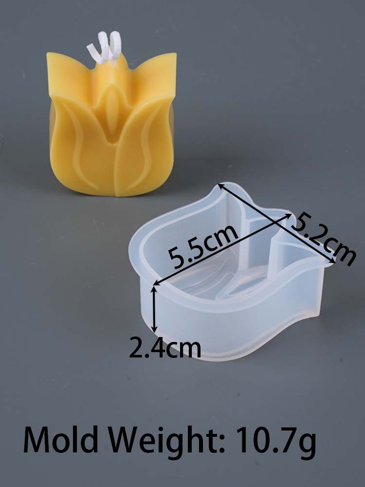 Flower Shape Silicone Candle Mold DIY Tulip Orchid Aromath Soap Candles Molds Plaster Resin Crafts Making Home Valentine's Decor