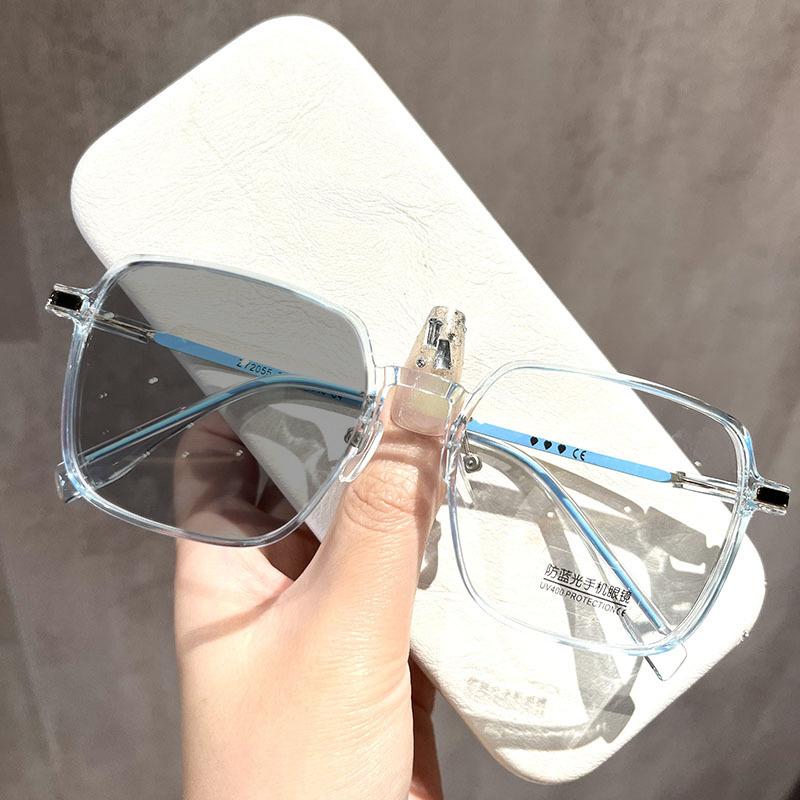 Luxury Pochromic Myopia Glasses Men Women Trendy Square Minus Diopter Eyewear Retro Discoloration Near Sight Eyeglasses