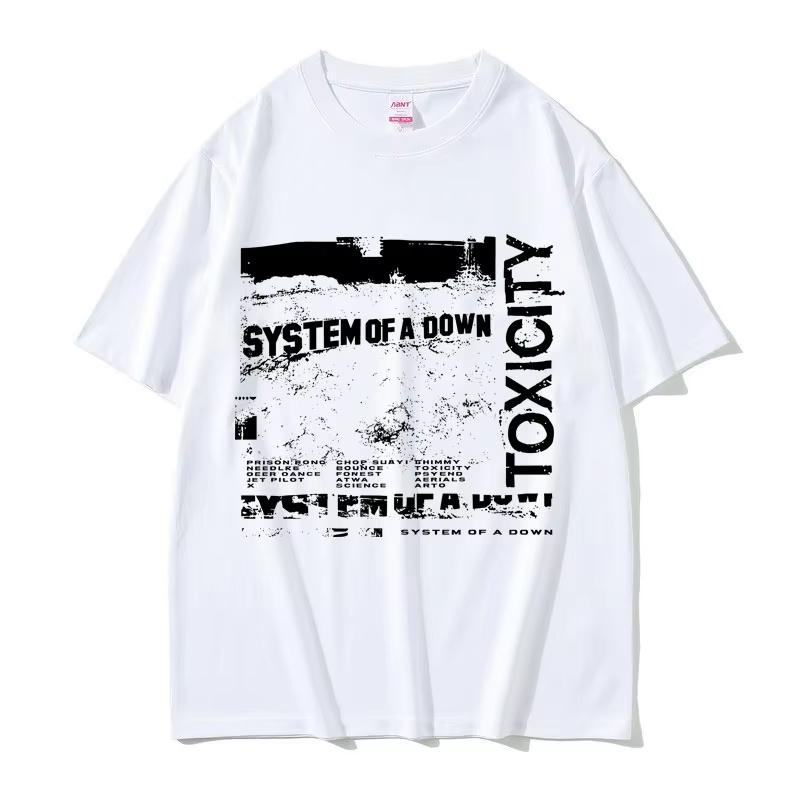 2026 System Of A Down Toxicity Album Graphic Unisex Unisex Gothic Rock Oversized Streetwear Unisexs 90s Alternative Metal Tees