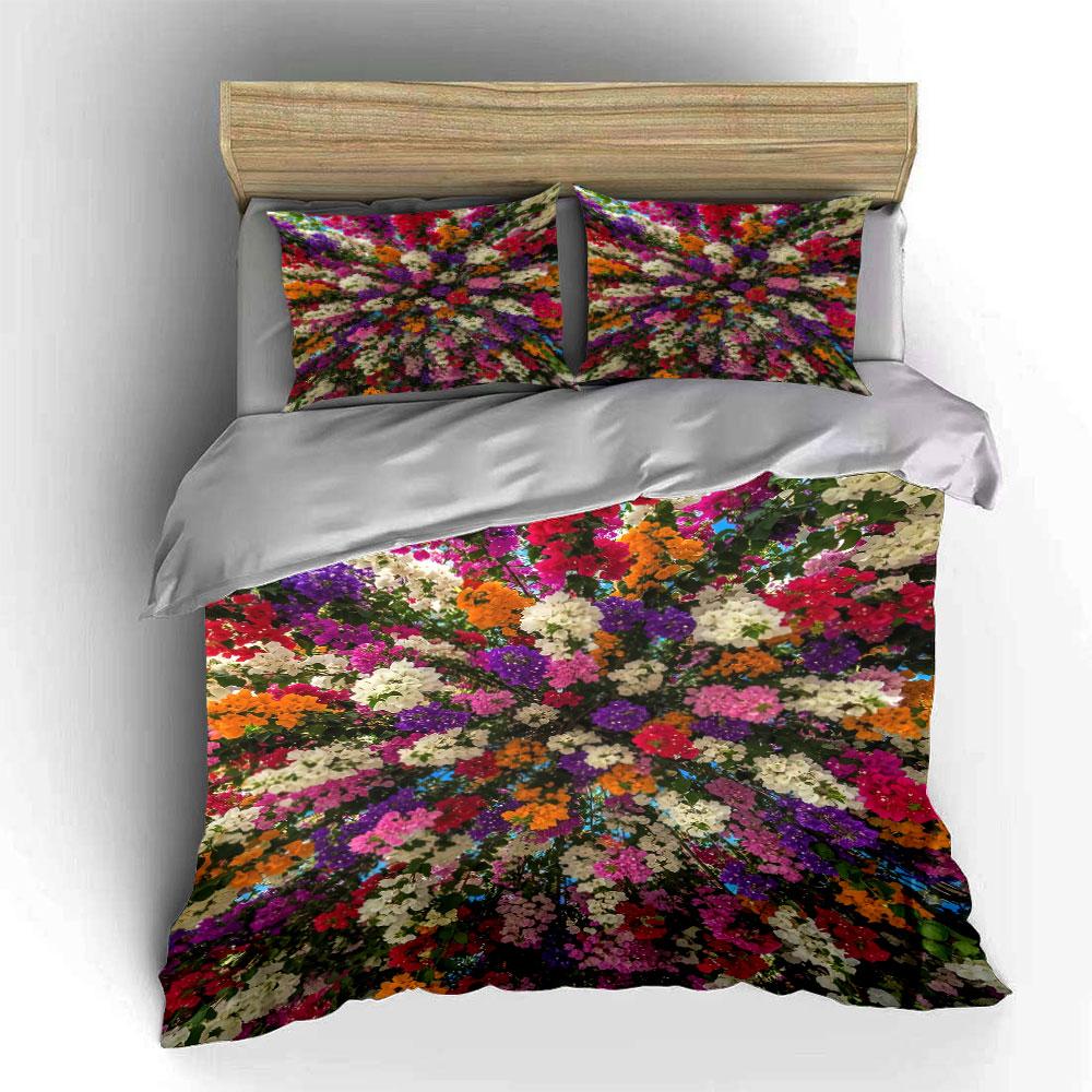 Vibrant Multicolored Floral Pattern. Bedding Sets Duvet Cover Sets Duvet Covers Pillowcases(1 * Duvet Cover 2 * Pillowcases Without Duvet Insert)