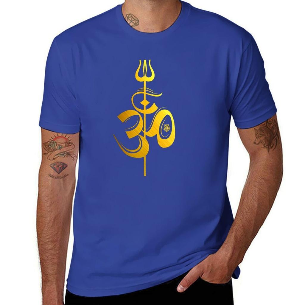 Om Señor Shiva Lanza Divina Tridente Trishul Camiseta Tshirt Sudadera Niños Blancos Estampado Animal para Niños Unisex Camisetas de Algodón