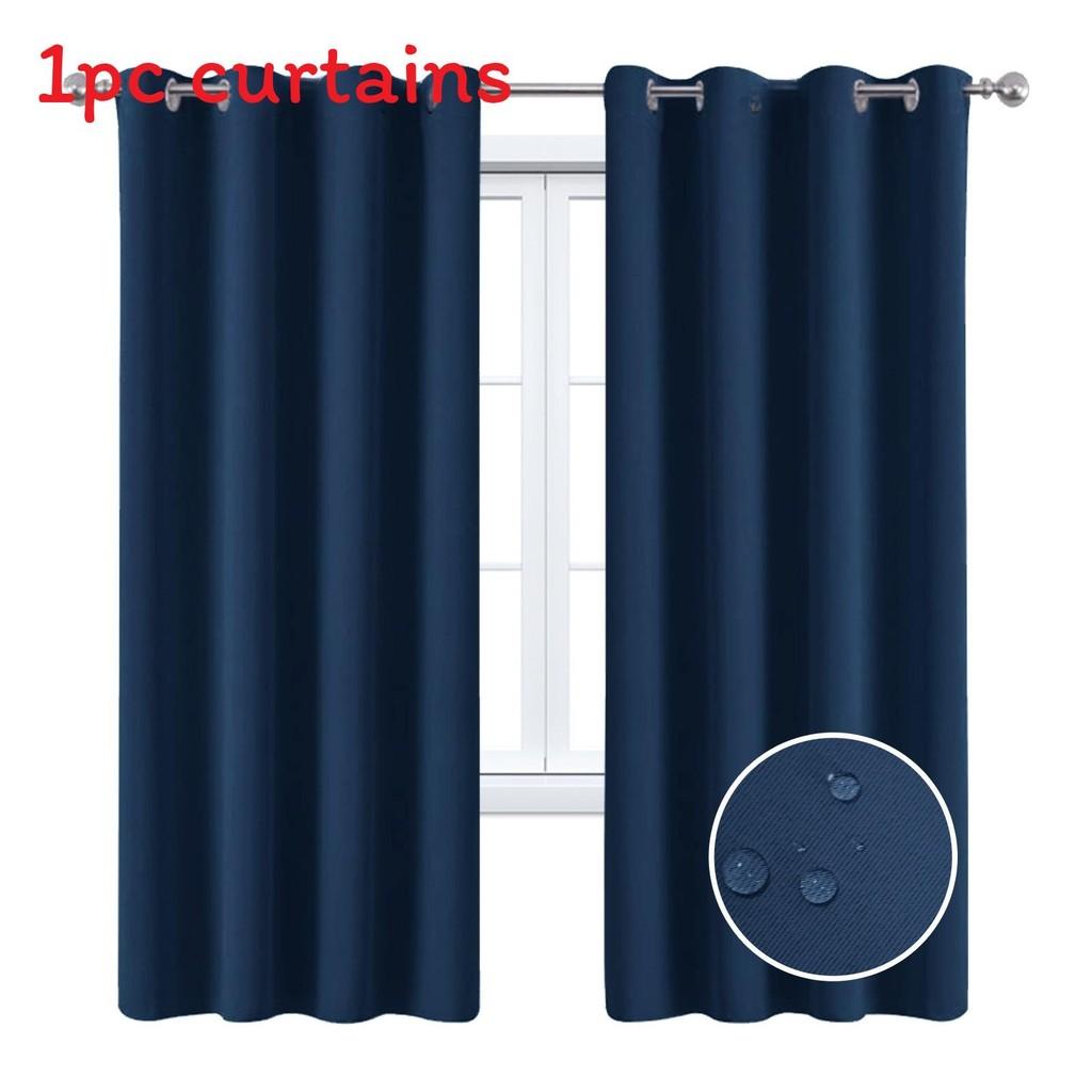 Solid Color Curtains With Insulation And Shading Design For Daily Household Use