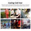 Ice Vest Adjustable Tightness Durable Chinlon Nylon Heat Relief Cooling Cold Vest for Men Summer Swelling