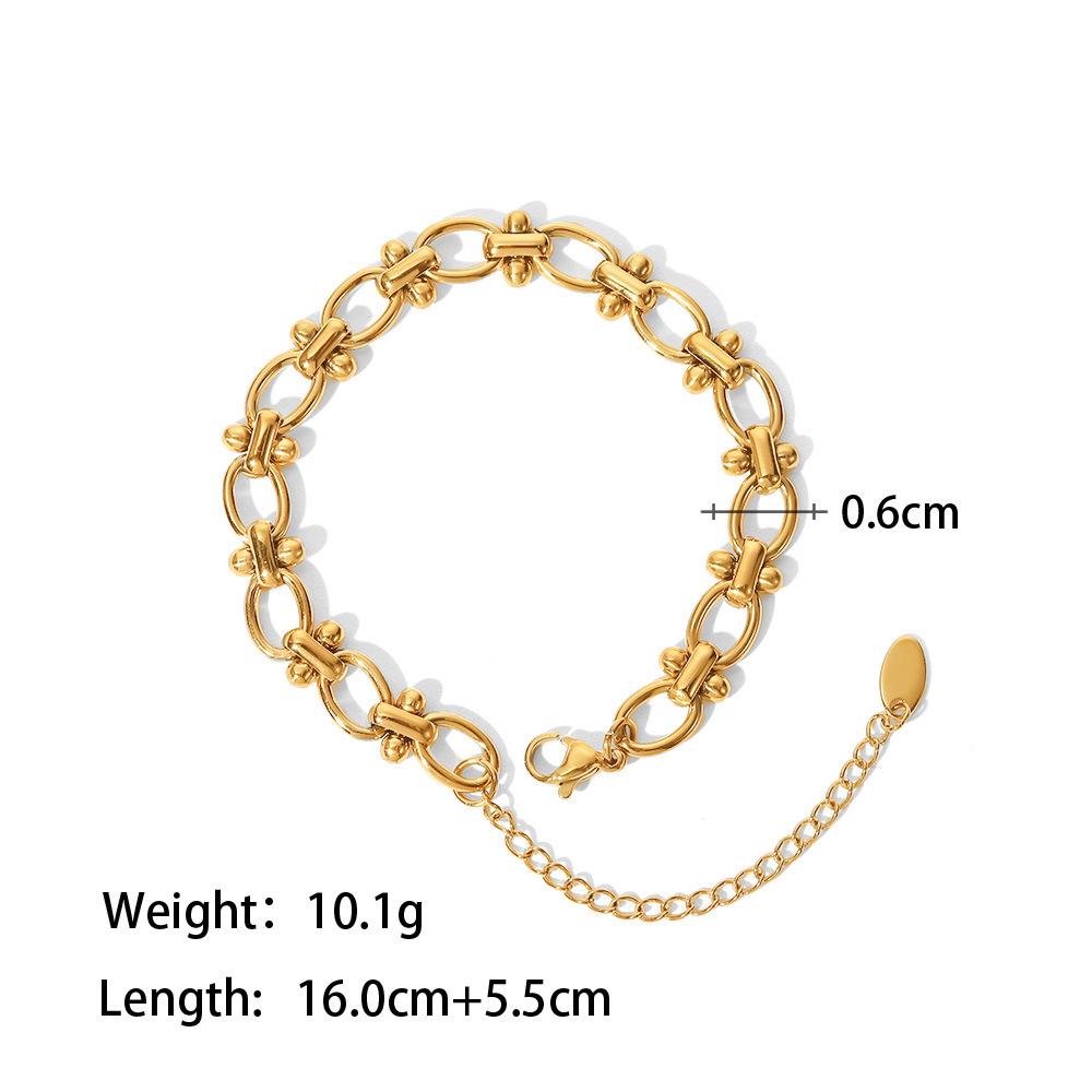 Yori 2025 Stainless Steel Geometry Golden Bracelet 18 K PVD Plated Trendy Daily High Quality Jewelry Bijoux Women