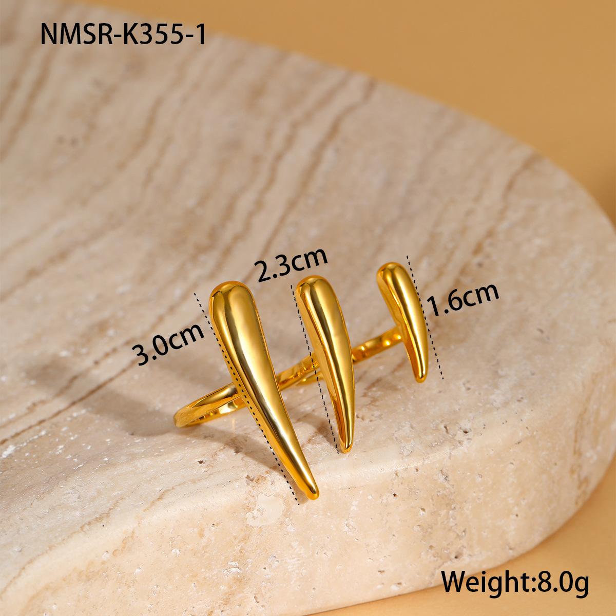 GEMCHIC Women s Geometric Titanium Steel Ring Set Gold Silver Contrast Minimalist Fashion Jewelry