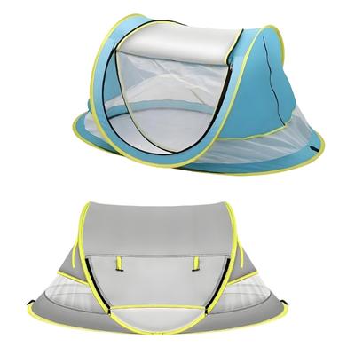 Medium Size Foldable Movable Kids Beach Tent With UPF50+ Sun Protections And Mesh Window For Outdoor Play