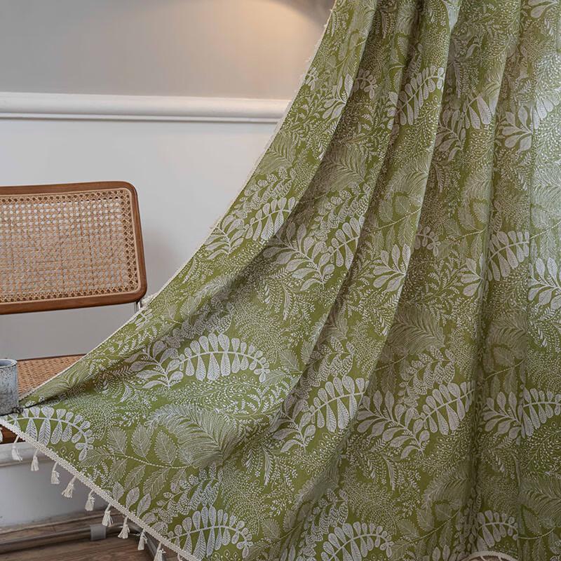 Retro Floral Semi-Blackout Rod Pocket Curtain