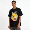 Funky Bursting Burger Print Unisex T-shirt Casual Loose Crewneck Tee For Streetwear Fans Pure cotton T-shirt