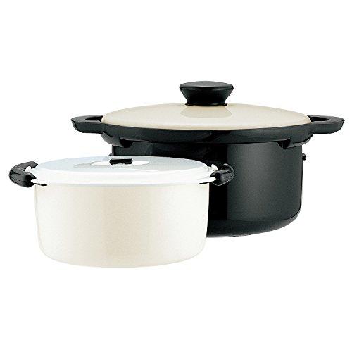 Akebono Sangyo Insulated Cooking Pot, Made in Japan. Simply heat the inner pot in the microwave and place it in the insulated container. Easy, delicio