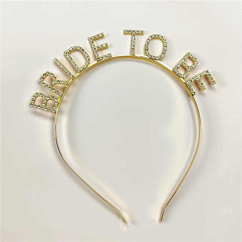 European Bridal Crystal Rhinestone BRIDE Headband for Bridesmaids