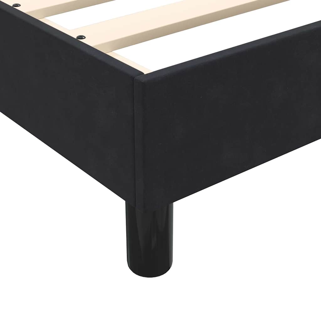 Box Spring Bed without Mattress Black 100x210 cm Velvet