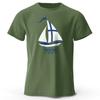 Men's Yachting Graphic Print T-Shirt 100% Cotton Vintage Tops for Summer Oversize Style Women Tees