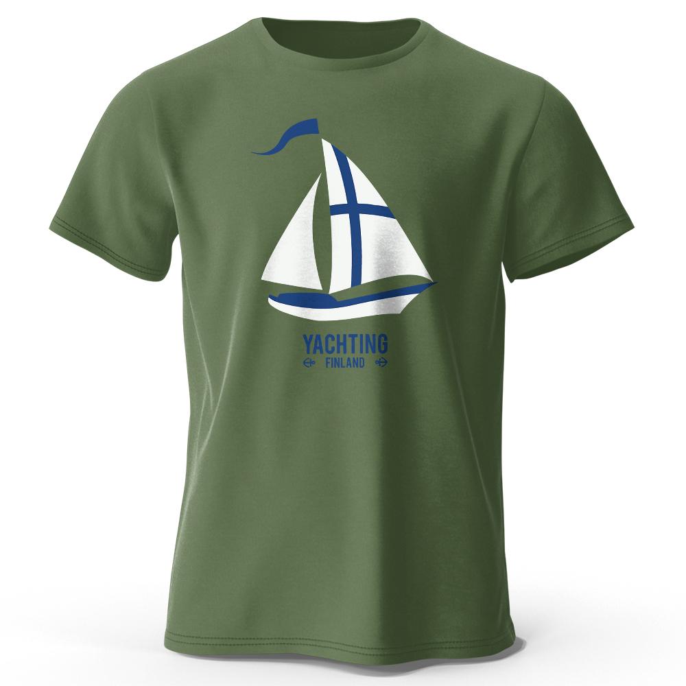 Men's Yachting Graphic Print T-Shirt 100% Cotton Vintage Tops for Summer Oversize Style Women Tees