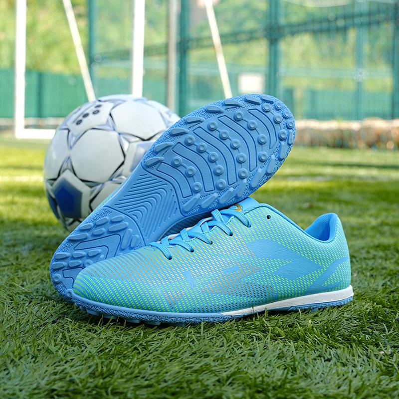 Football Shoes 32-45 Unisex Football Boots Are Tie High Elastic Socks Training Artificial Grassland Outdoor Sports Training Football Shoes