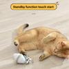 360 ° Rolling Mouse Shaped Cat Toy Automatic Glowing Feathers Cat Teasing Toy Usb Charging Indoor Fun Animal Game Interactive Companion Pet Supplies