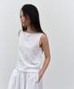 Nau W Modal Boat Neck Sleeveless Top White
