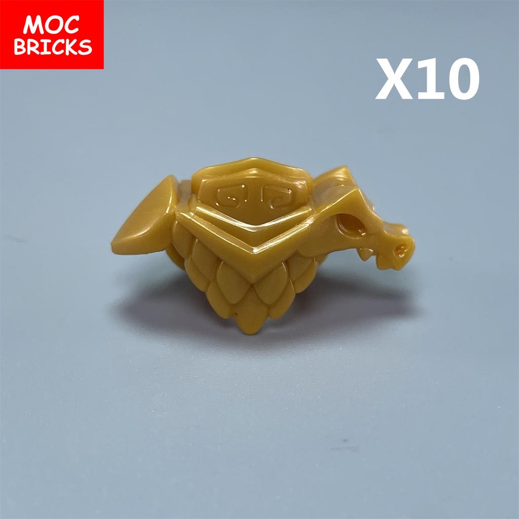 MOC Bricks Snakehead ninja Helmet Shoulder Dragon's Armor Action Figure Building blocks Assembles Particles Toys
