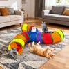 Rainbow Cat Tunnel Collapsible Pet Play Tube Interactive Hide And Seek Toy For Kitten Puppy Puzzle Exercise Agility Outdoor