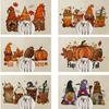 Halloween Elements Pattern Printing Table Mat Ghost Festival Atmosphere Linen Placemats Anti Hot Heat Insulation Non-slip Mats